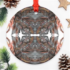 Painted Symmetry Ornament (round) by kaleidomarblingart