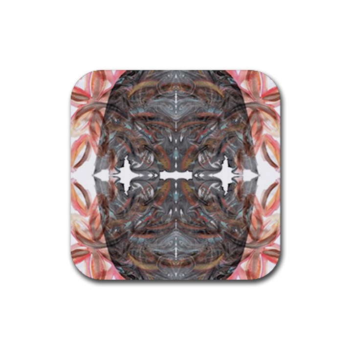 Painted symmetry Rubber Coaster (Square) 