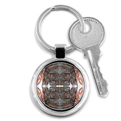 Painted Symmetry Key Chain (round) by kaleidomarblingart