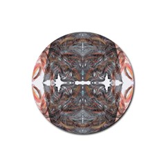 Painted Symmetry Rubber Coaster (round)  by kaleidomarblingart