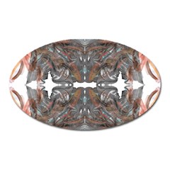 Painted Symmetry Oval Magnet by kaleidomarblingart