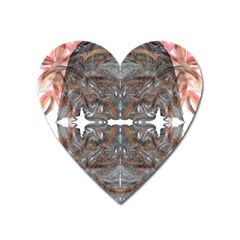 Painted Symmetry Heart Magnet by kaleidomarblingart