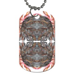 Painted Symmetry Dog Tag (one Side) by kaleidomarblingart