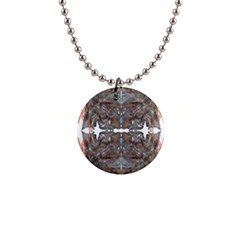 Painted Symmetry 1  Button Necklace by kaleidomarblingart