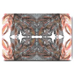 Painted Symmetry Large Doormat  by kaleidomarblingart