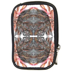 Painted Symmetry Compact Camera Leather Case by kaleidomarblingart