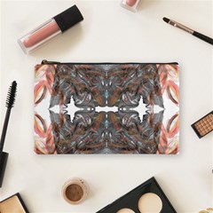 Painted Symmetry Cosmetic Bag (medium) by kaleidomarblingart