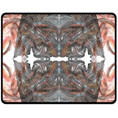 Painted Symmetry Fleece Blanket (medium)  by kaleidomarblingart