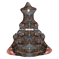 Painted Symmetry Christmas Tree Ornament (two Sides) by kaleidomarblingart