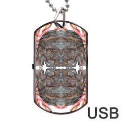 Painted Symmetry Dog Tag Usb Flash (one Side) by kaleidomarblingart