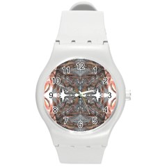 Painted Symmetry Round Plastic Sport Watch (m)