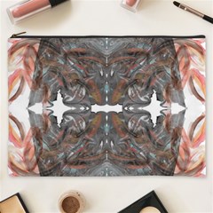 Painted Symmetry Cosmetic Bag (xxxl) by kaleidomarblingart