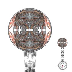 Painted Symmetry Stainless Steel Nurses Watch by kaleidomarblingart