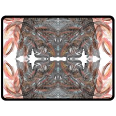 Painted Symmetry Double Sided Fleece Blanket (large)  by kaleidomarblingart