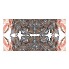 Painted Symmetry Satin Shawl by kaleidomarblingart