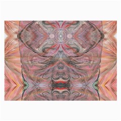 Orange Intricate Large Glasses Cloth (2 Sides) by kaleidomarblingart