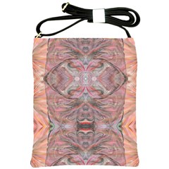 Orange Intricate Shoulder Sling Bag by kaleidomarblingart