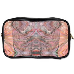 Orange Intricate Toiletries Bag (one Side) by kaleidomarblingart