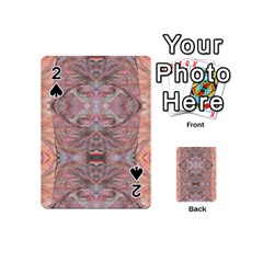 Orange Intricate Playing Cards 54 Designs (mini) by kaleidomarblingart