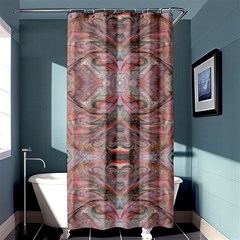 Orange Intricate Shower Curtain 36  X 72  (stall)  by kaleidomarblingart