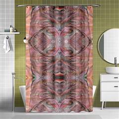 Orange Intricate Shower Curtain 48  X 72  (small)  by kaleidomarblingart