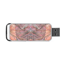 Orange Intricate Portable Usb Flash (one Side) by kaleidomarblingart