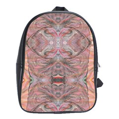 Orange Intricate School Bag (xl) by kaleidomarblingart