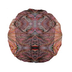 Orange Intricate Standard 15  Premium Flano Round Cushions by kaleidomarblingart