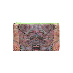 Orange Intricate Cosmetic Bag (xs) by kaleidomarblingart