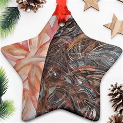 Painted Petals Ornament (star) by kaleidomarblingart