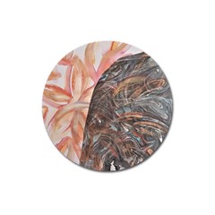 Painted Petals Magnet 3  (round) by kaleidomarblingart