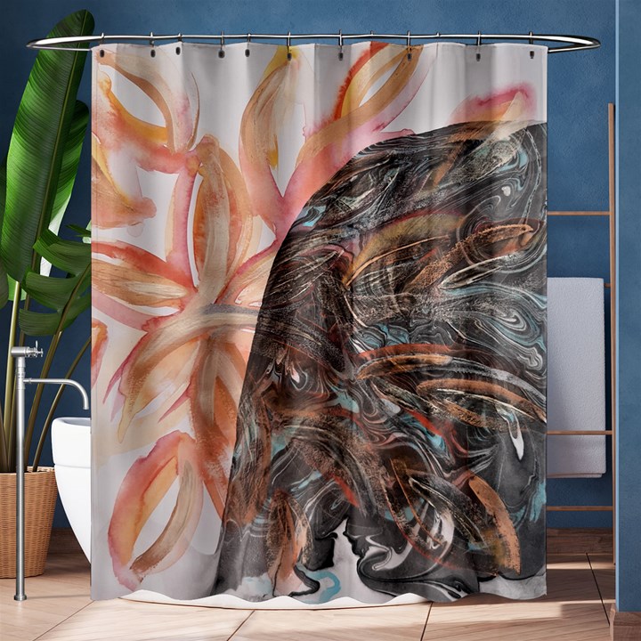 Painted petals Shower Curtain 60  x 72  (Medium) 