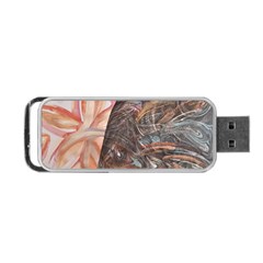 Painted Petals Portable Usb Flash (two Sides) by kaleidomarblingart