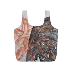 Painted Petals Full Print Recycle Bag (s) by kaleidomarblingart