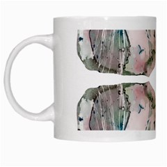 Painted Patterns White Mugs by kaleidomarblingart