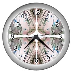 Painted Patterns Wall Clock (silver) by kaleidomarblingart