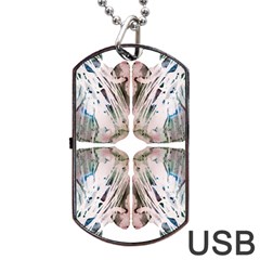 Painted Patterns Dog Tag Usb Flash (one Side) by kaleidomarblingart