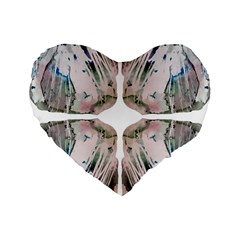 Painted Patterns Standard 16  Premium Flano Heart Shape Cushions by kaleidomarblingart