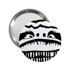 Creepy Monster Black And White Close Up Drawing 2 25  Handbag Mirrors by dflcprintsclothing