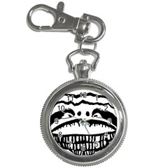 Creepy Monster Black And White Close Up Drawing Key Chain Watches by dflcprintsclothing