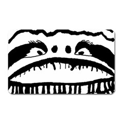 Creepy Monster Black And White Close Up Drawing Magnet (rectangular) by dflcprintsclothing