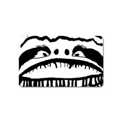 Creepy Monster Black And White Close Up Drawing Magnet (name Card)