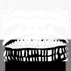 Creepy Monster Black And White Close Up Drawing Rectangular Jigsaw Puzzl by dflcprintsclothing