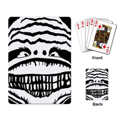 Creepy Monster Black And White Close Up Drawing Playing Cards Single Design (rectangle)