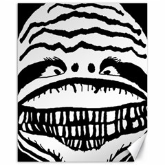 Creepy Monster Black And White Close Up Drawing Canvas 16  X 20  by dflcprintsclothing