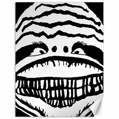 Creepy Monster Black And White Close Up Drawing Canvas 18  X 24  by dflcprintsclothing