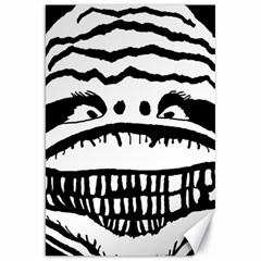 Creepy Monster Black And White Close Up Drawing Canvas 20  X 30  by dflcprintsclothing