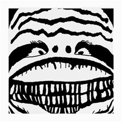 Creepy Monster Black And White Close Up Drawing Medium Glasses Cloth by dflcprintsclothing