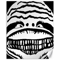 Creepy Monster Black And White Close Up Drawing Canvas 11  X 14  by dflcprintsclothing