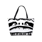 Creepy Monster Black And White Close Up Drawing Classic Shoulder Handbag Back